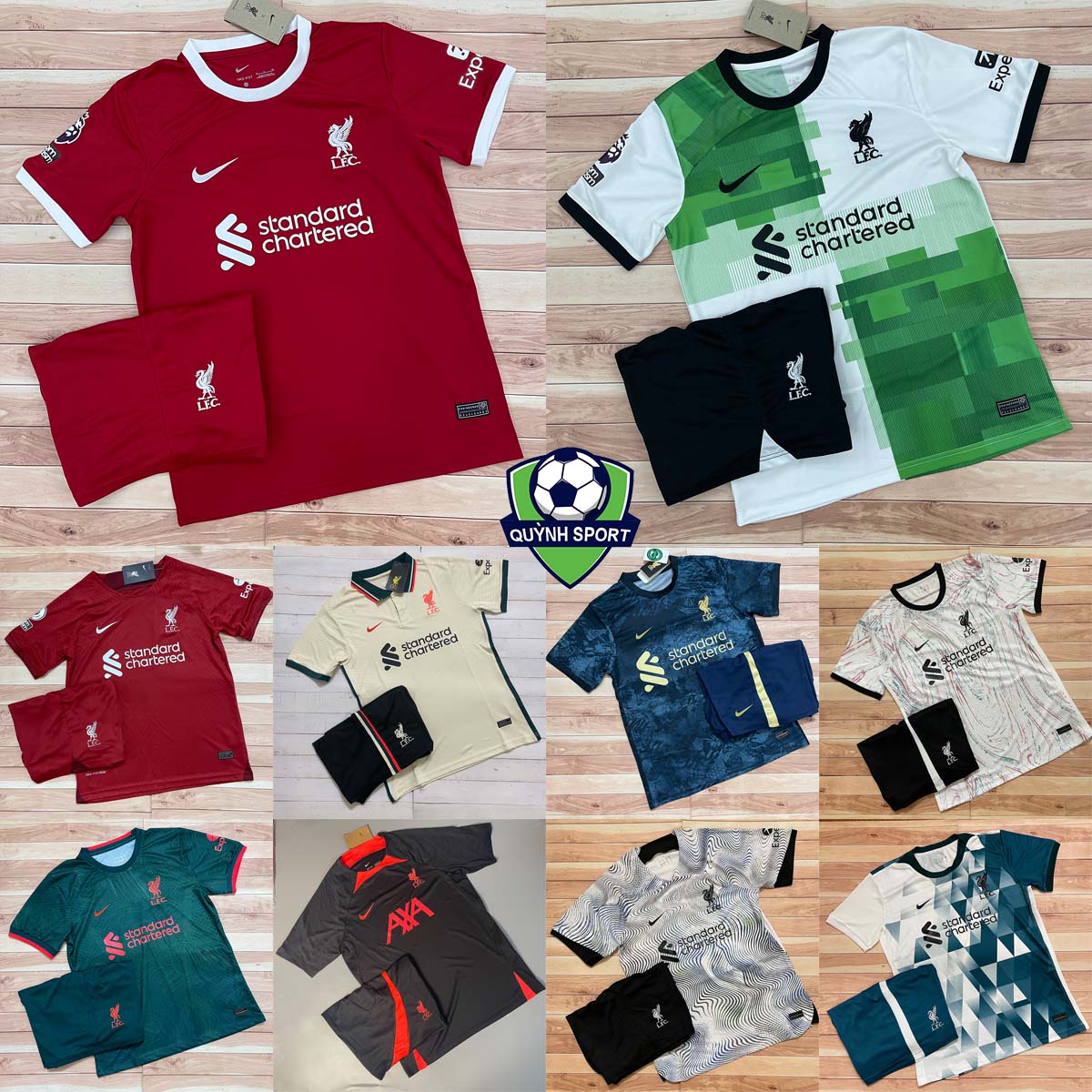 HOÀN TIỀN 15% - Bộ Quần Áo Bóng Đá CLB Liverpool Áo Đá Banh Liver2023 - Chuẩn Mẫu Thi Đấu - Vải Polyester Gai Thái