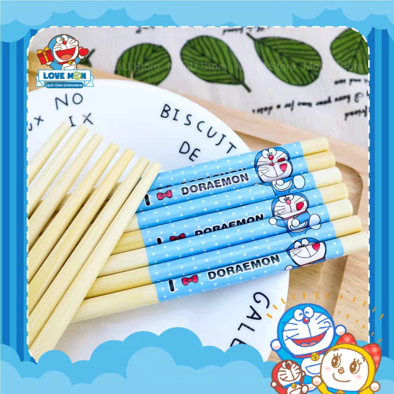 Love mon - đũa doraemon họa tiết dễ thương, đồ gia dụng, quà tặng doraemon