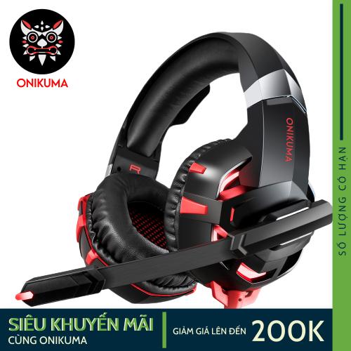 Tai nghe chụp tai cao cấp chống ồn có micro onikuma k2a