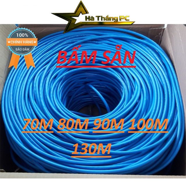 DÂY MẠNG INTERNET CAT6 bấm sẵn 2 đầu 70m 80m 90m 100m 110m - CHÍNH HÃNG