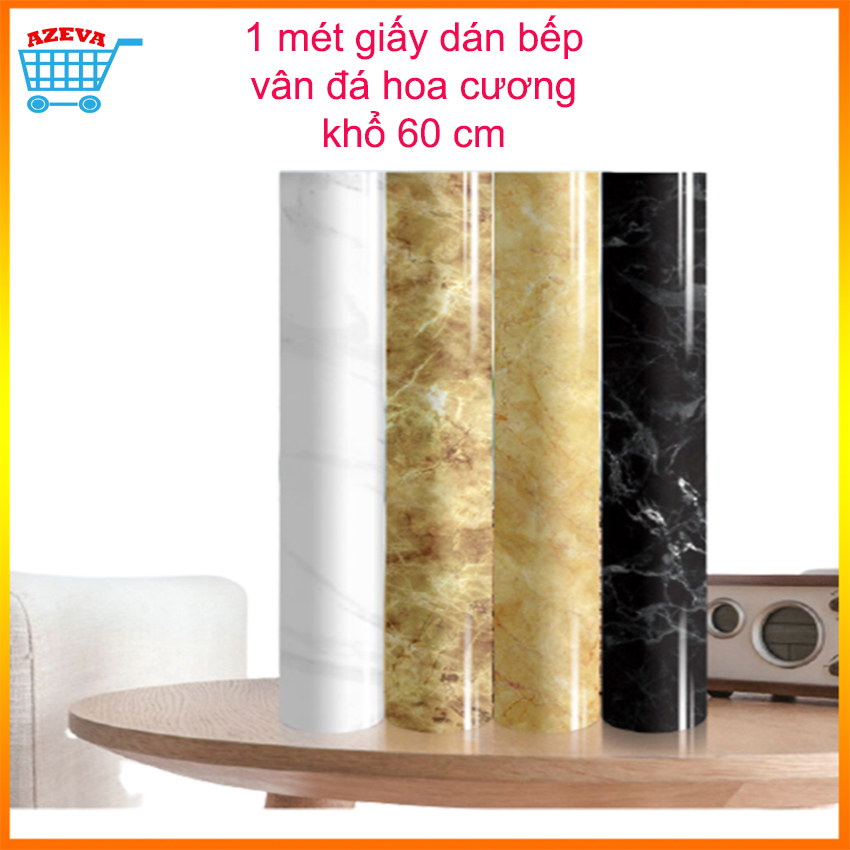 Giấy dán bếp đá hoa cương, giấy dán tường nhà bếp, giấy dán bếp chống dầu mỡ, giấy dán bếp tráng nhôm cách nhiệt, giấy dán bếp chịu nhiệt, giấy dán nhà bếp, giấy dán tường bếp - AZEVA