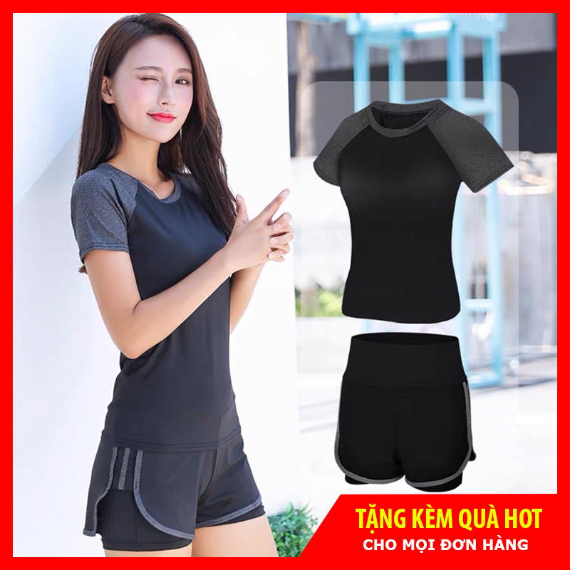 Bộ Đồ Tập GYM YOGA Nữ Quần Soc - Set Quần Áo Tập GYM Nữ Simple 2 Món