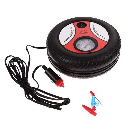 Bơm lốp xe ô tô điện 12V đa năng - máy bơm xe ô tô mini