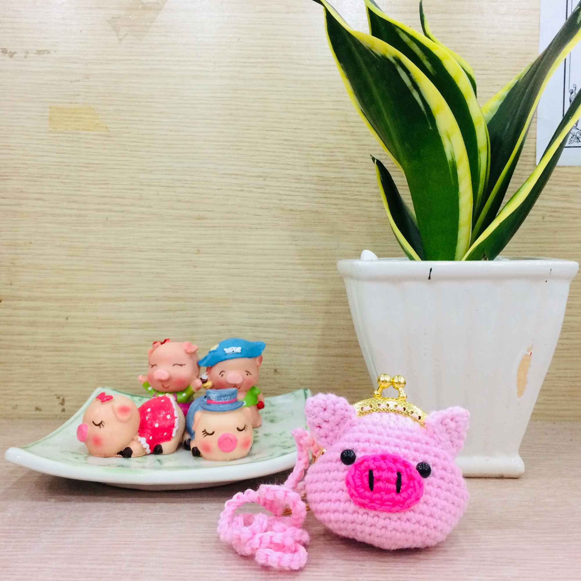 Túi đựng tỏi tránh tà hình heo hồng