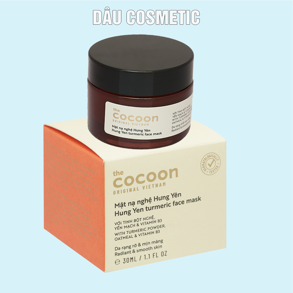 Mặt nạ gel nghệ Hưng Yên Cocoon giúp da rạng rỡ, mịn màng hũ 30ml
