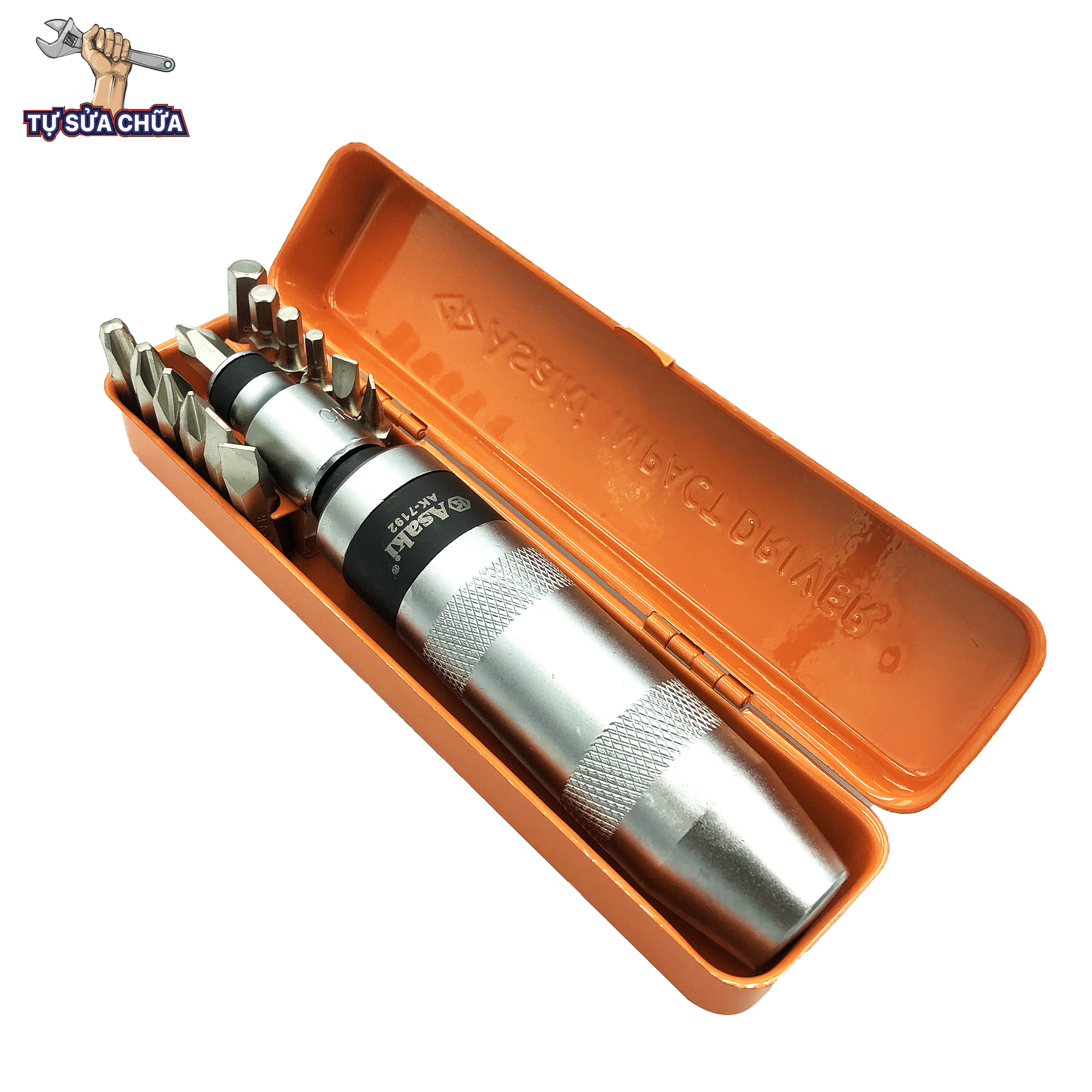 Bộ tô vít đóng asaki ak-7192 kèm 13 mũi đóng