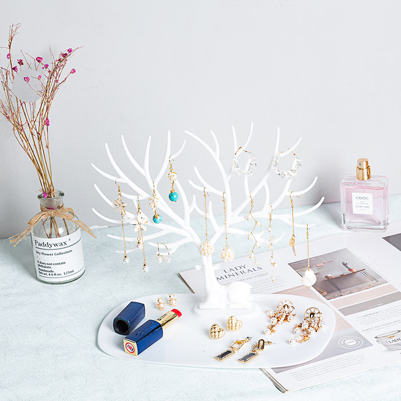 Khay đựng mỹ phẩm có giá treo trang sức hình gạc hươu, rất đẹp trang  trí nhà cửa, cửa hàng