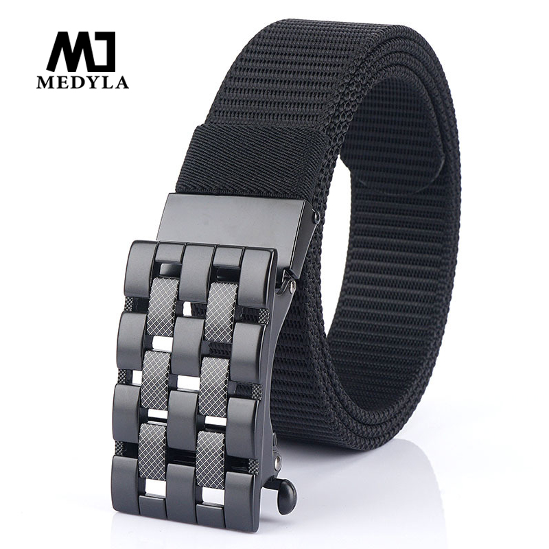 Medyla dây lưng vải nam khóa tự động khóa dệt thắt lưng nylon thắt lưng jean nam đơn giản