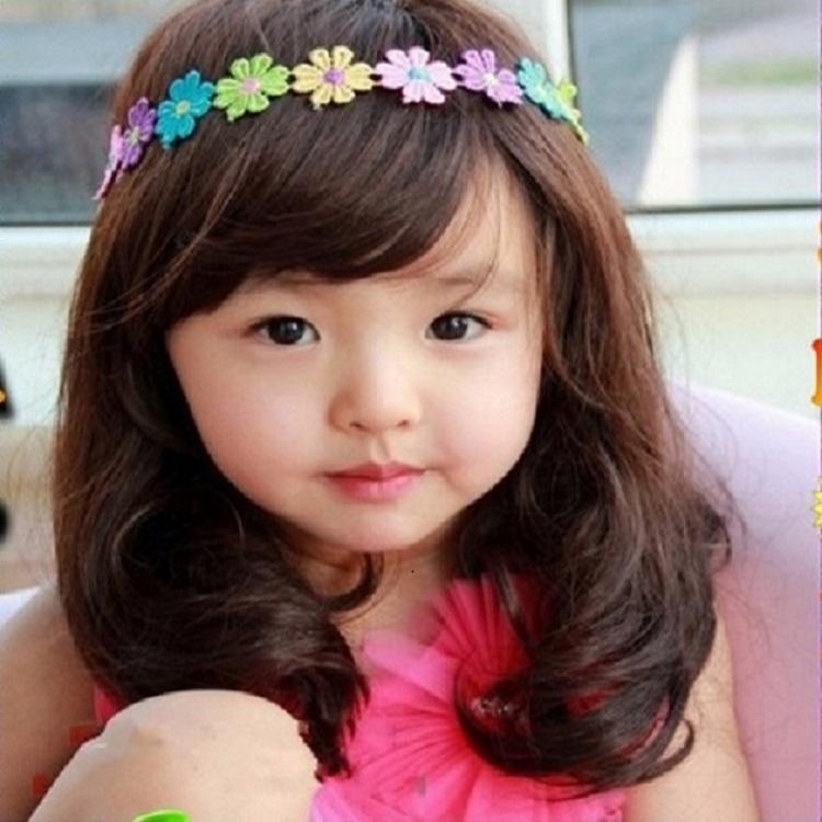 [HCM]Tóc giả xoăn màu nâu cho bé tặng kèm lưới  ADDTG1