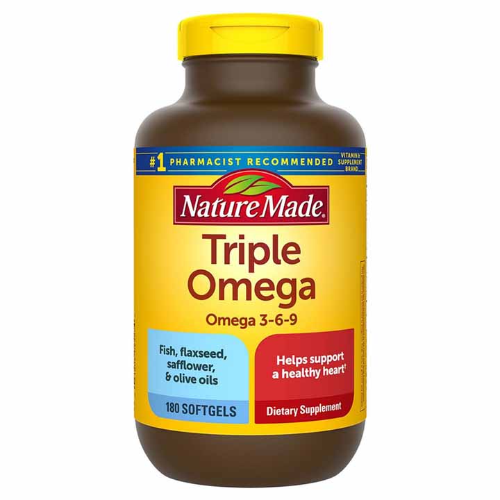 Nature made viên uống bổ sung omega 3 6 9 triple omega 180 viên