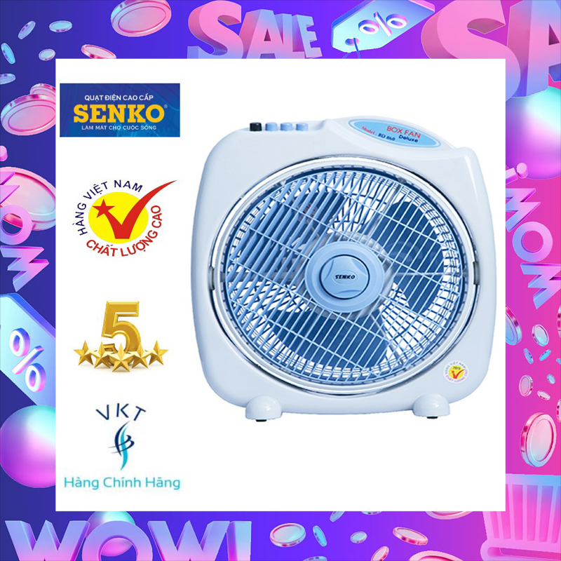 [FREESHIPMAX] Quạt bàn đảo Senko BD1012 3 tấc 40W - Hàng Chính Hãng (giao màu ngẫu nhiên)