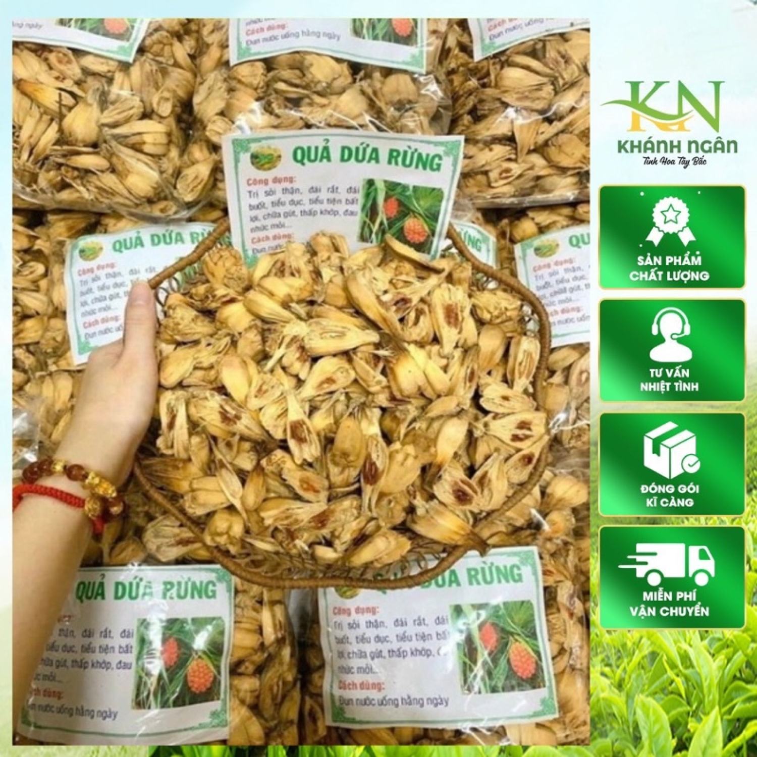 Dứa rừng khô, dứa dại khô loại 1 khô, sạch, không mốc từ dứa rừng tươi Tây Bắc, tốt cho sỏi thận, đường tiết niệu