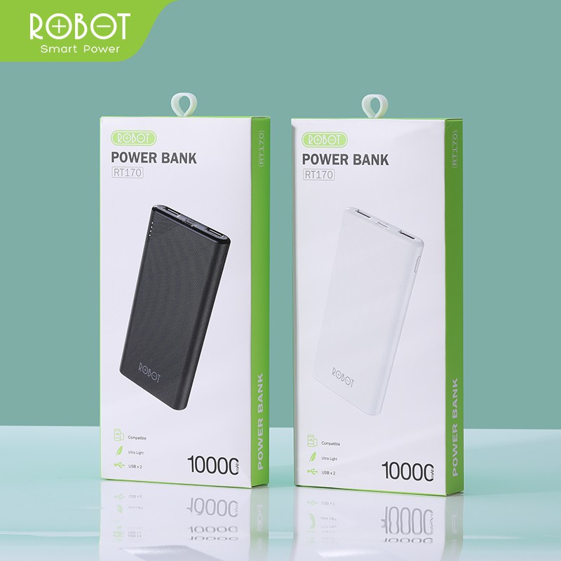 [HCM]Pin Sạc Dự Phòng ROBOT RT170 10.000mAh 2 Output & 2 Input