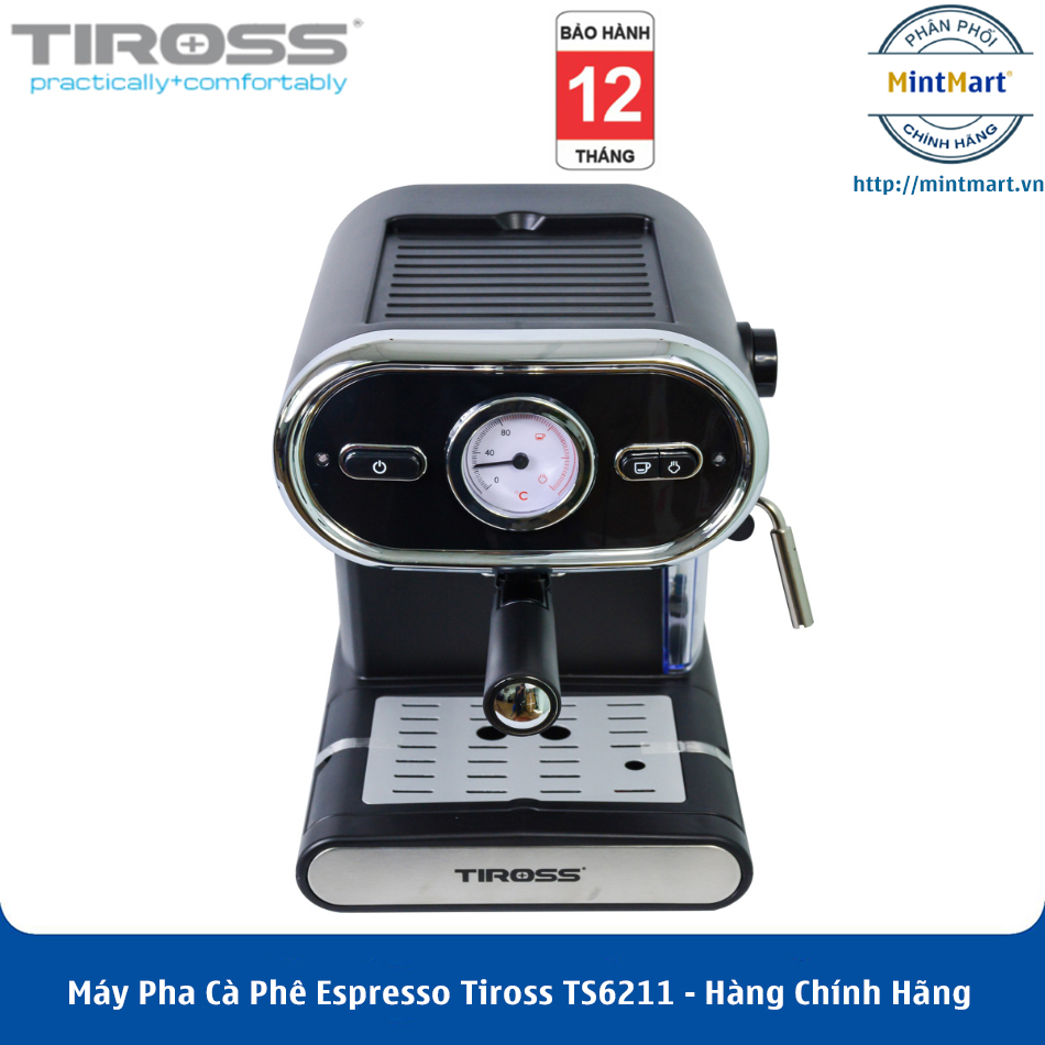 Máy pha cà phê Espresso Tiross TS6211 (15 bar) - Hàng Chính Hãng