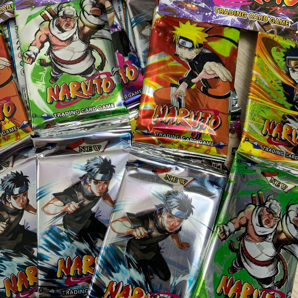 Thẻ bài naruto bộ dây 12 gói 84 thẻ chuẩn hình, dây thẻ bài naruto full hình