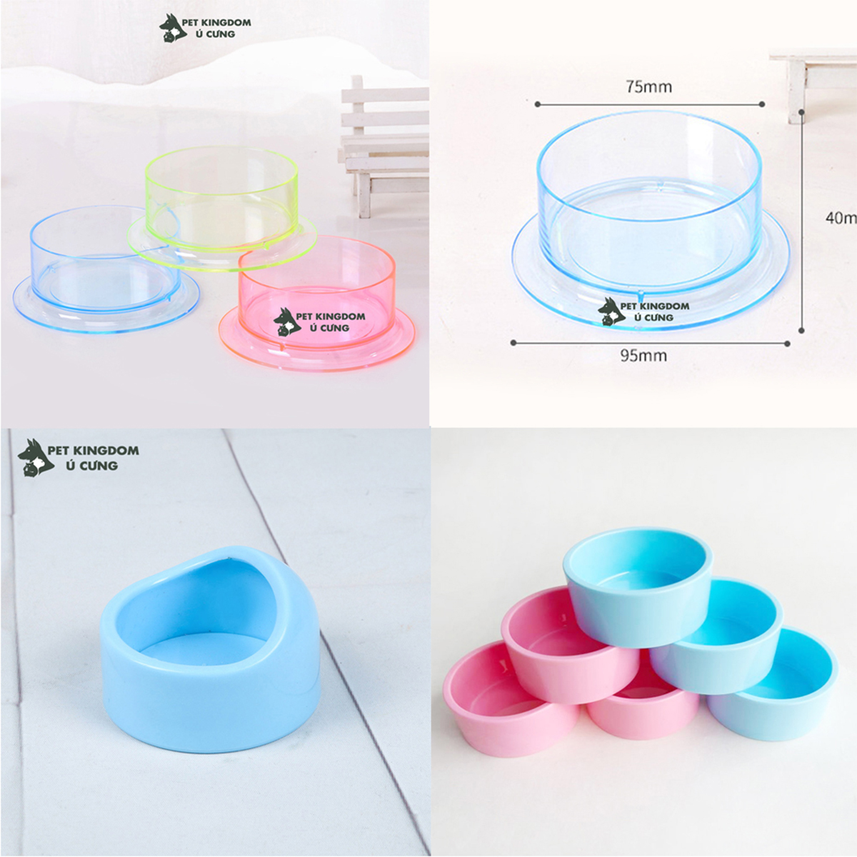 Bát ăn nhựa cho hamster nhiều loại