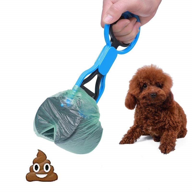 CW 1Pcs Dog Cat Animal Waste Pooper Scooper Long Handle Jaw Poop Scoop