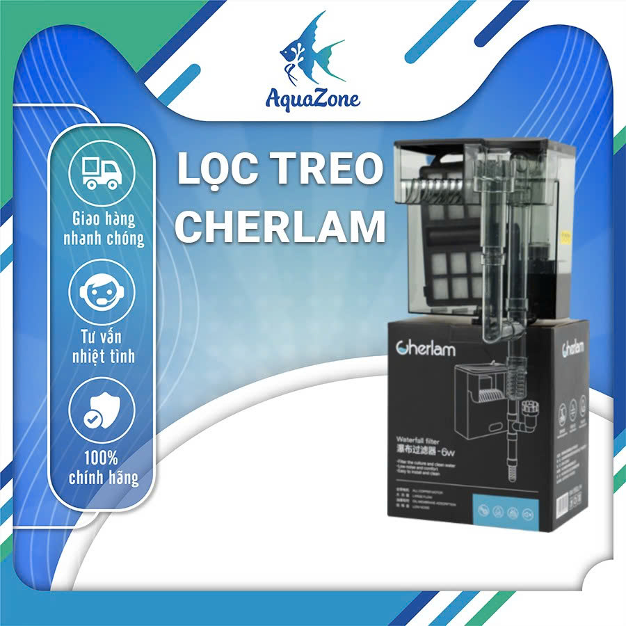 Lọc treo bể cá Cherlam 3.5w 6w 8w 550 800 tùy chỉnh lưu lượng, thay thế vật liệu lọc