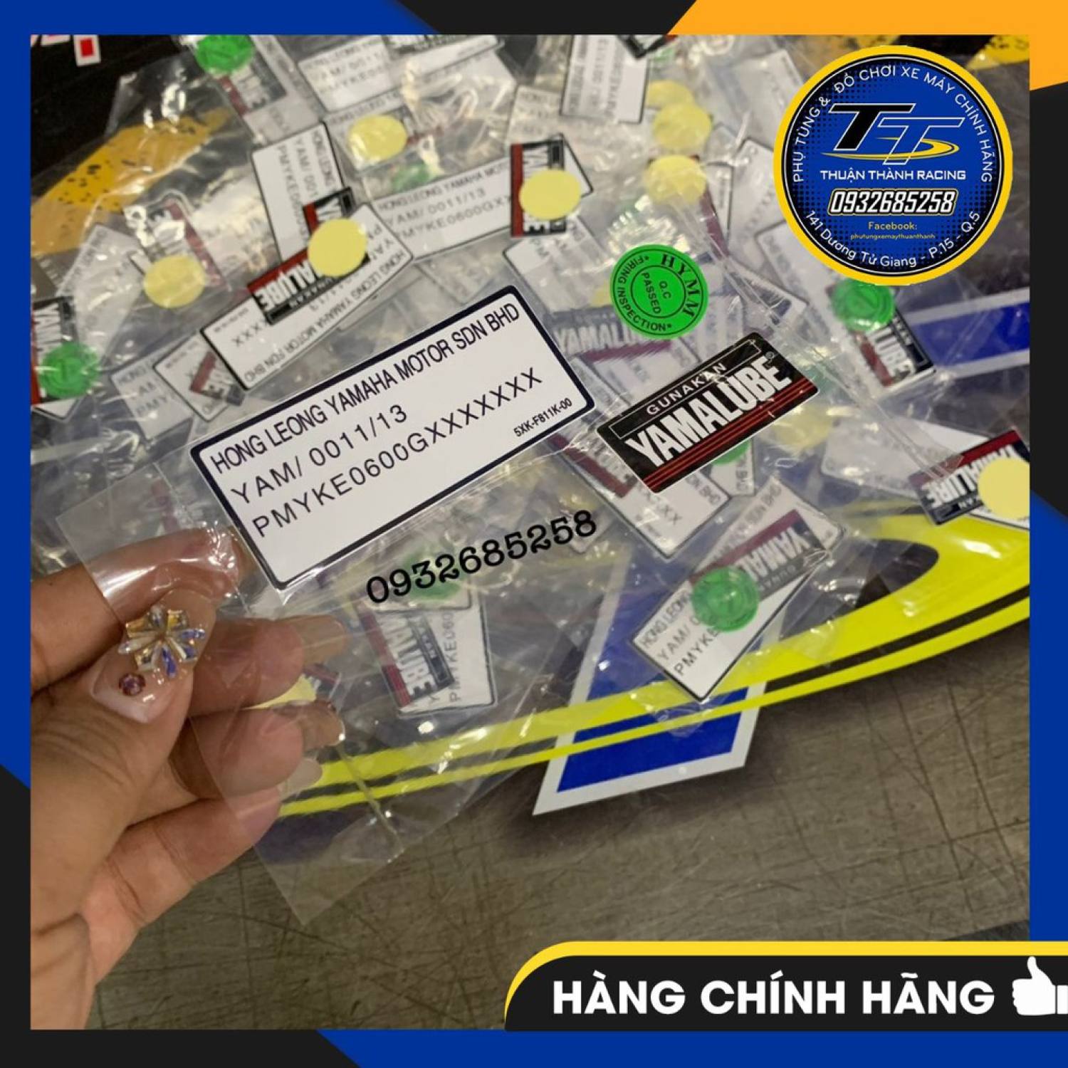 Tem sườn yaz zin - yaz125 - bộ 3 miếng