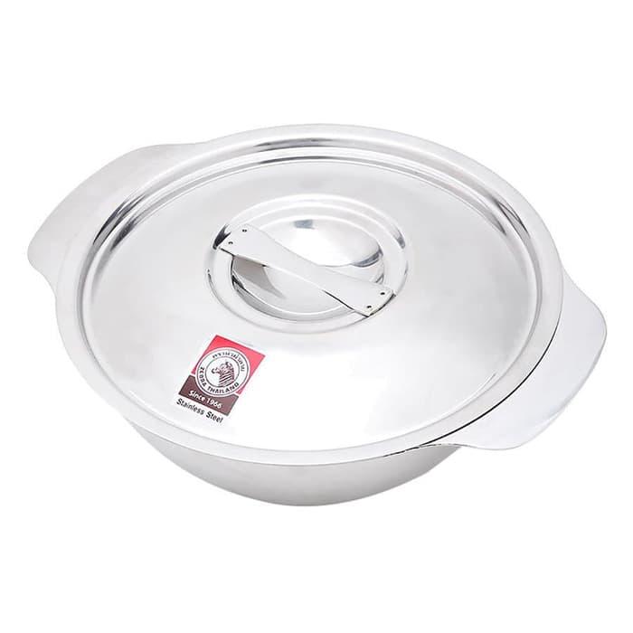 Thố inox có nắp quai 22cm - 123022