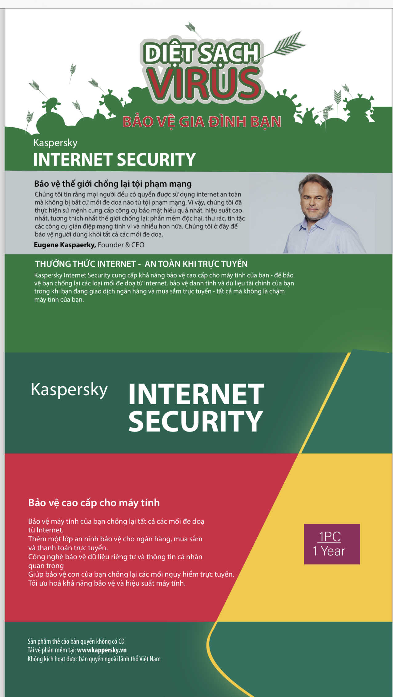 Kaspersky Internet Security cho 1 thiết bị