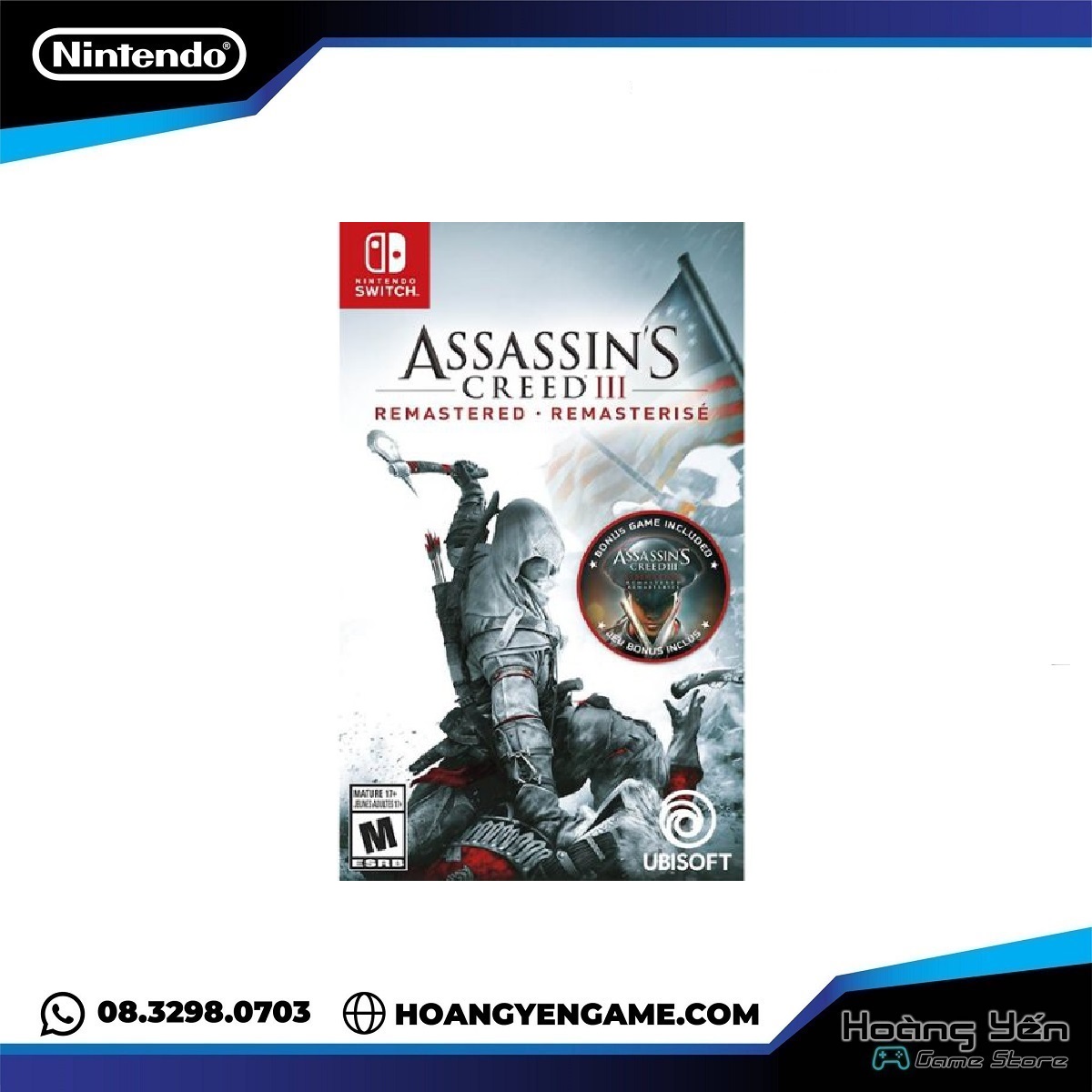 Thẻ game Assassin's Creed 3 Remastered Nintendo Switch