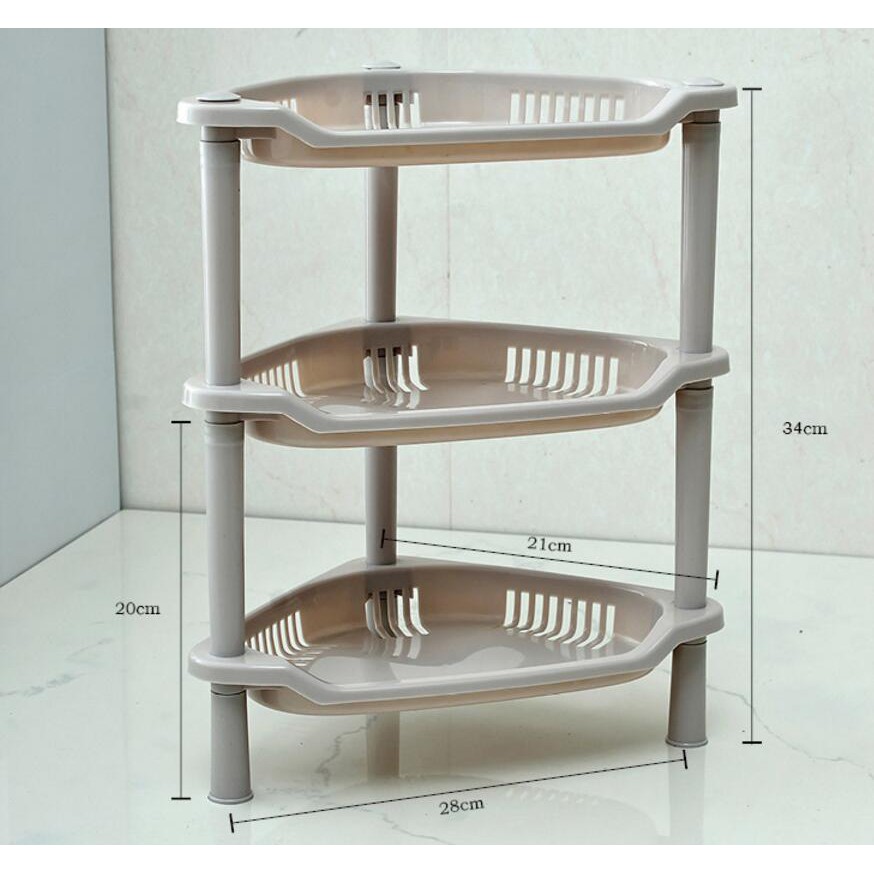 Kệ nhựa 3 tầng đa năng có thể tháo lắp