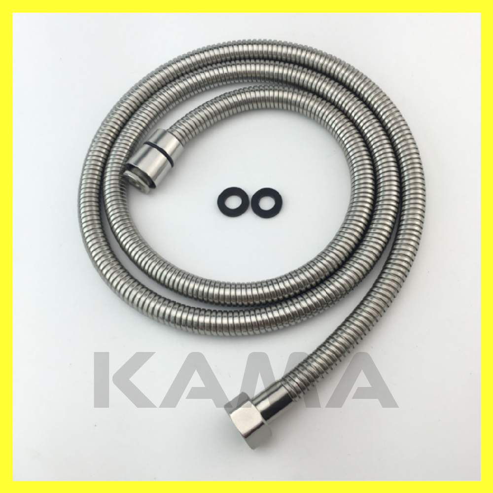 Dây cấp nước vòi tắm hoa sen kama pk17 inox 304 dài 1.5 mét, dây nước dùng cho vòi xịt, vòi tắm hoa sen nhà vệ sinh inox 304 không rỉ sét.