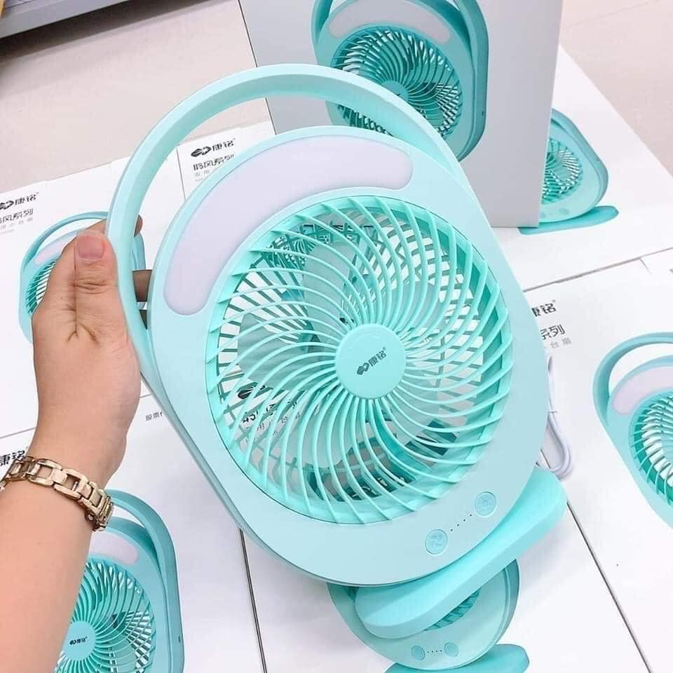 Quạt tích điện có đèn led 2 chế độ km-f0336 màu quạt tích điện tích hợp đèn led km-f0336 siêu sáng quạt sạc tích điện có đèn led km-f0336 quạt tích điện tích hợp đèn led siêu sáng km-f0336