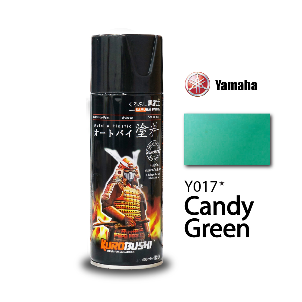 Sơn xịt samurai màu candy xanh lá - y017