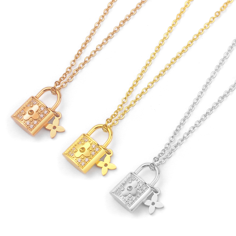 DÂY CHUYỀN NỮ, VÒNG CỔ NỮ TITAN Ổ KHÓA THỜI TRANG LV TN339