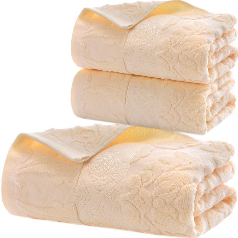 [HCM]Set 3 Khăn siêu thấm chất liệu 100 cotton1 khăn tắm lớn 70x140 + 2 khăn mặt 34x75-203