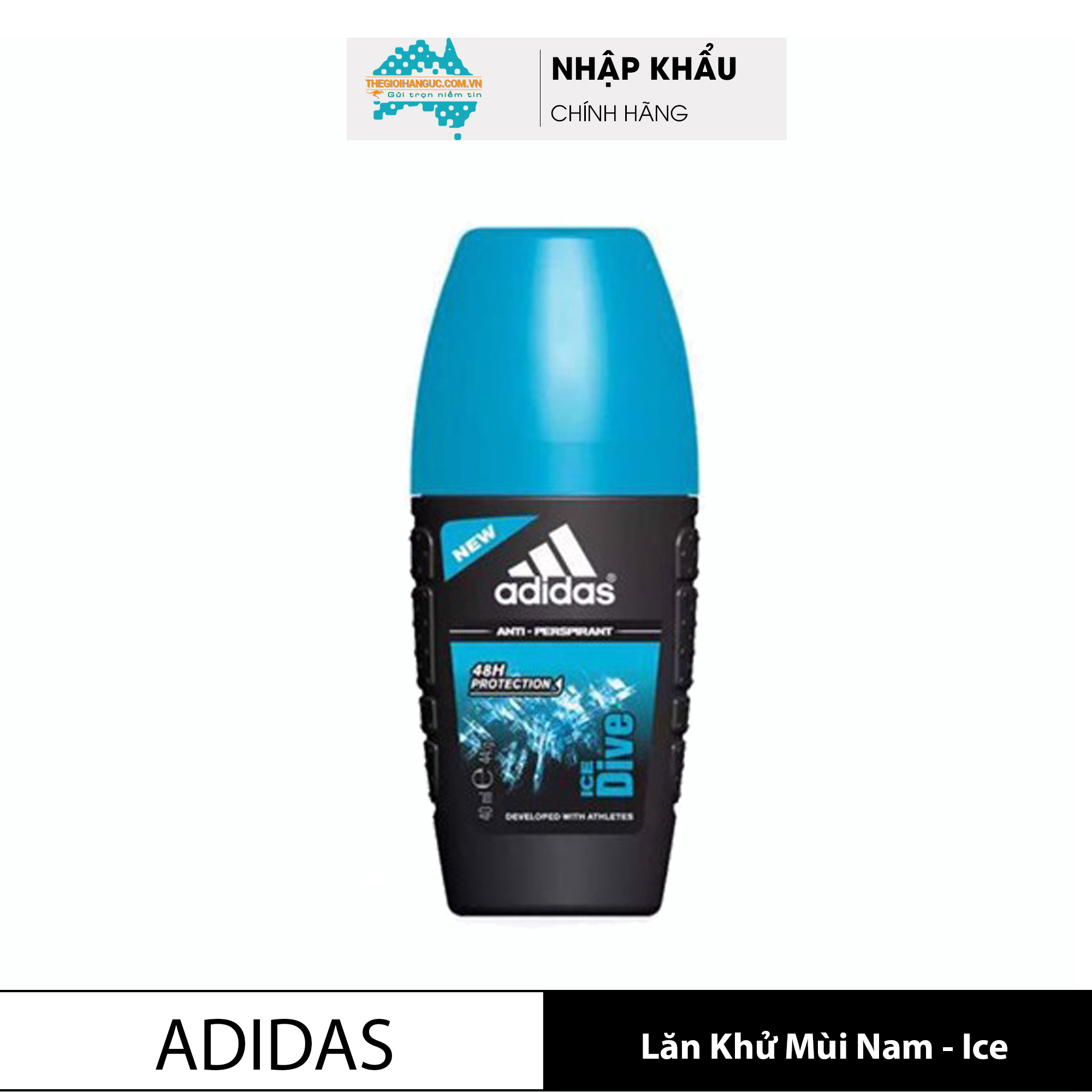 Lăn Khử Mùi Nam Ngăn Mồ Hôi Adidas Ice Dive 40ml