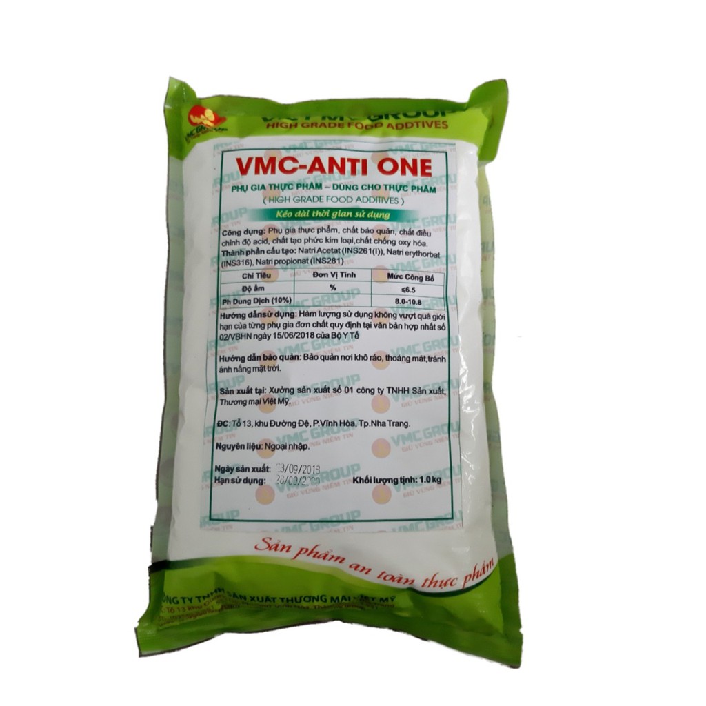 Vmc anti one chất bảo quản tự nhiên an toàn cho các sản phẩm từ thịt