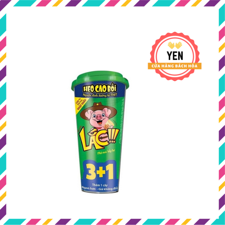 [HCM]Xúc xích lắc heo cao bồi vị Phô mai bắp bơ thật mê ly ngon hết ý siêu HOT HIT bán lẻ loại 64g