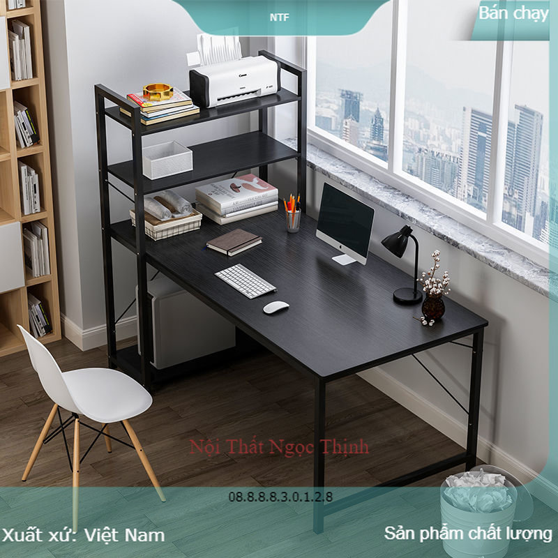 Bàn làm việc chân sắt chữ U khung sắt đen giá rẻ-NTF