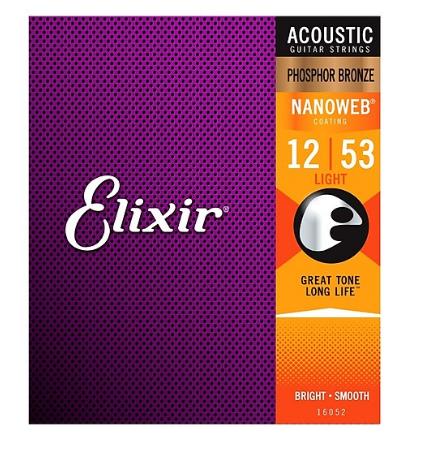 Bộ dây đàn guitar acoustic elixir 16052 bộ 6 dây loại customer light thiết kế bằng công nghệ hiện đại chống ăn mòn độ bền rất cao