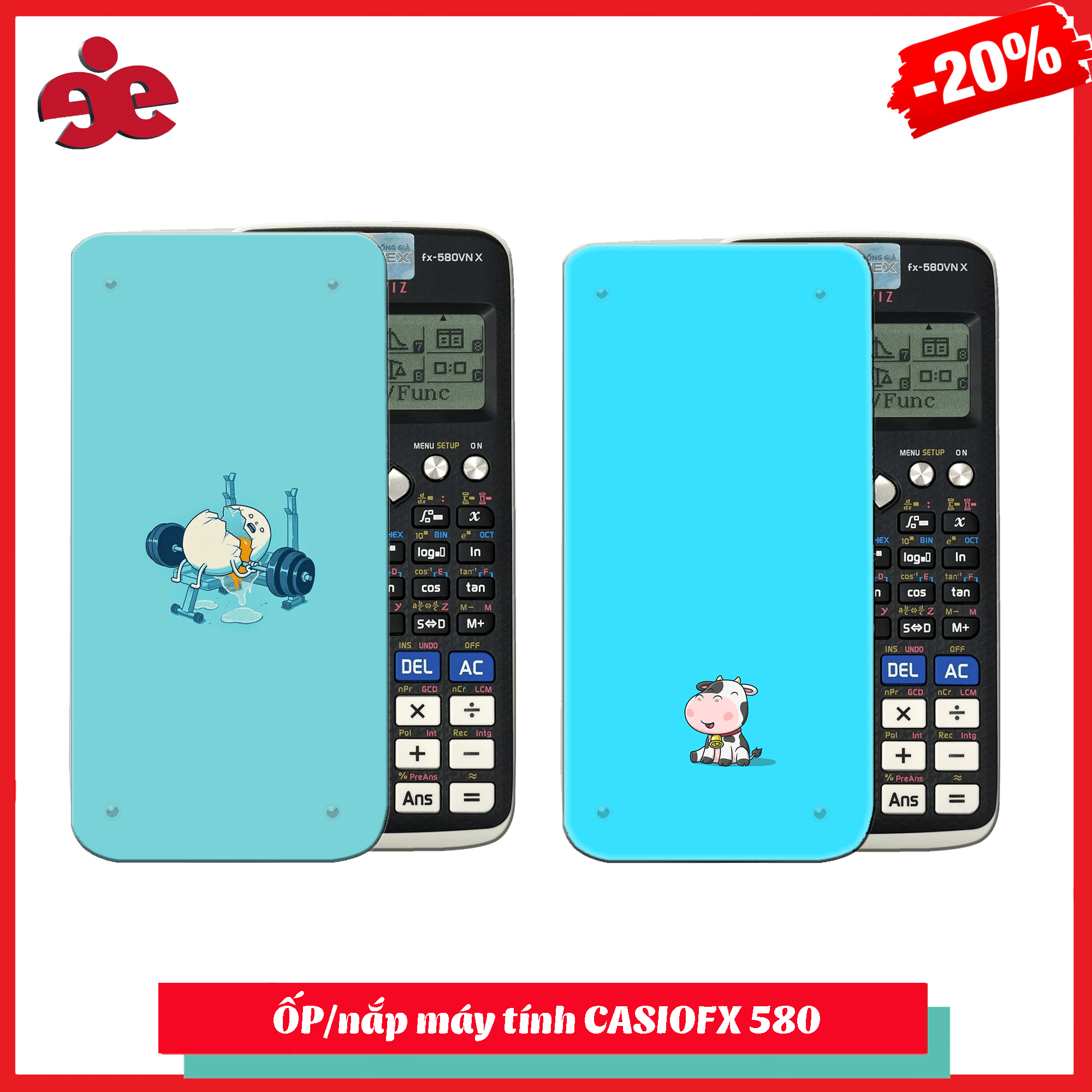 Ốp Máy Tính CasioFX 580 VNX - Nhận In Theo Yêu Cầu