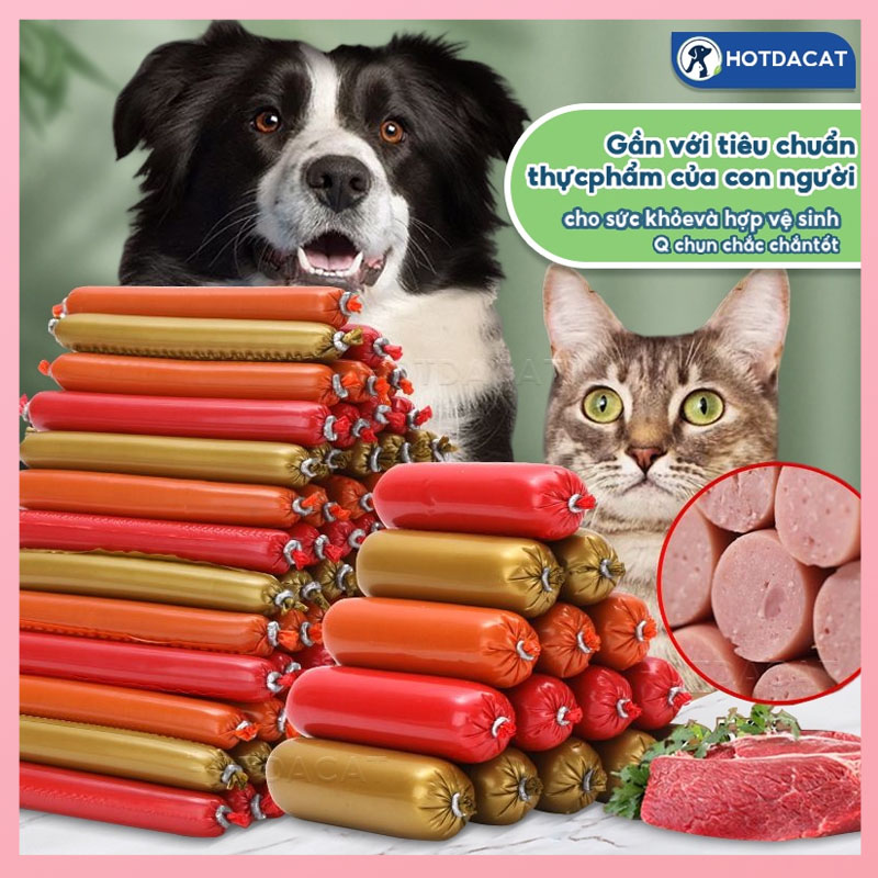 Hotdacat thức ăn cho chó mèo,xúc xích cho chó mèo