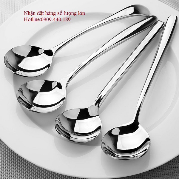 [HCM]10 cái muỗng tròn dài inox