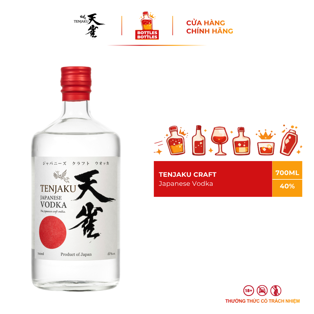 Tên sản phẩm [CHÍNH HÃNG] Rượu Vodka Nhật Bản Tenjaku - 700ML - 40%