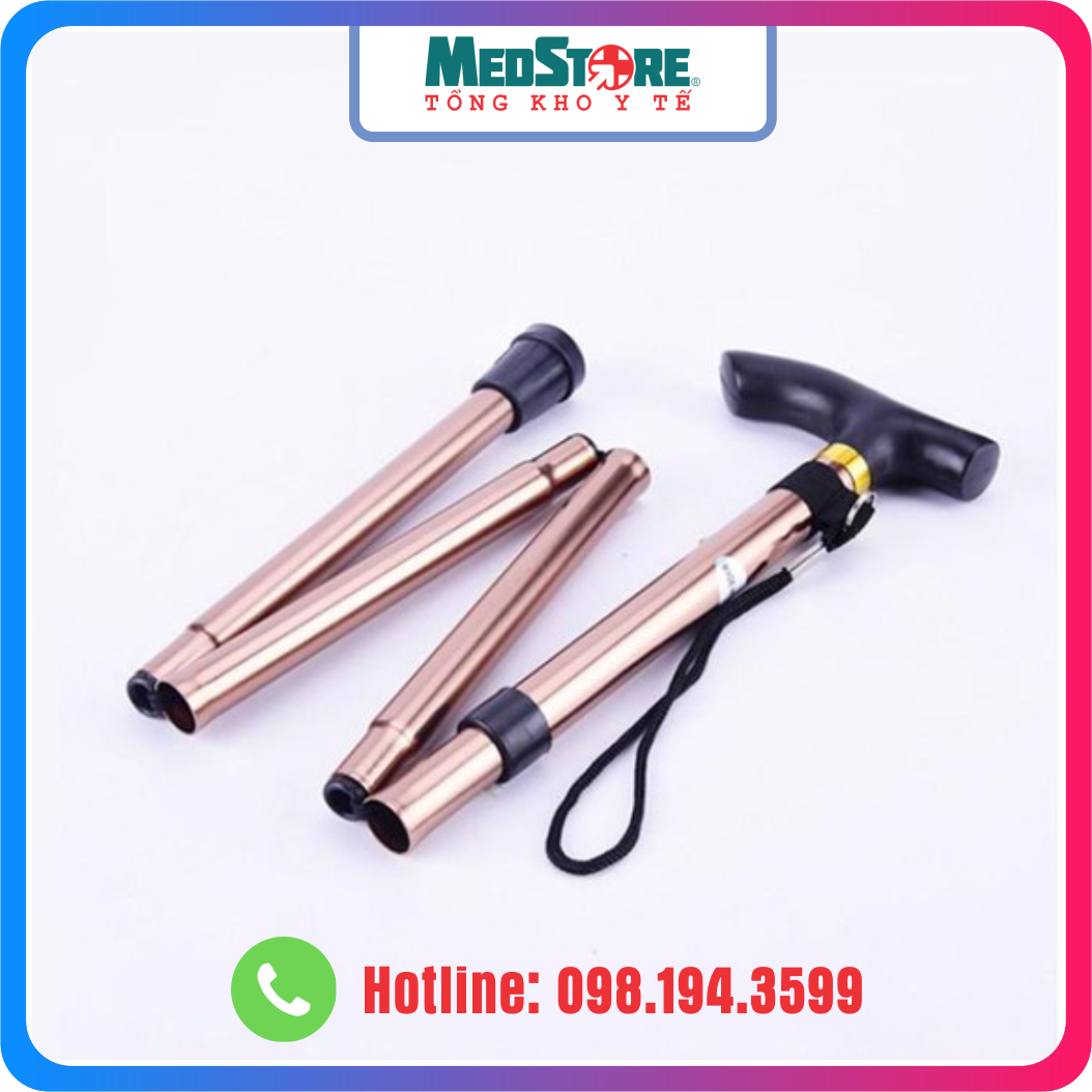Gậy batoong 1 chân Lucass gấp gọn ; gậy chống người già - TBYT Medstore