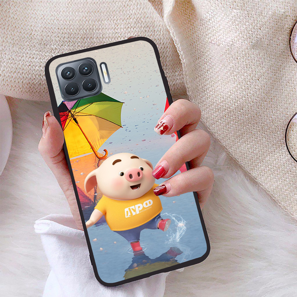 [HCM]Ốp lưng Oppo A93 viền dẻo TPU BST Pig Cute