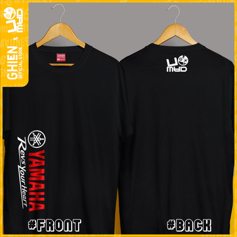 Áo thun nam UMAD racing boy Yamaha Revs v.3 phản quang 7 màu cổ tròn tay ngắn màu đen có big size 4XL 100kg mẫu Biker xe độ, xe đua rcb đi phượt chất vải thể thao thoáng mát