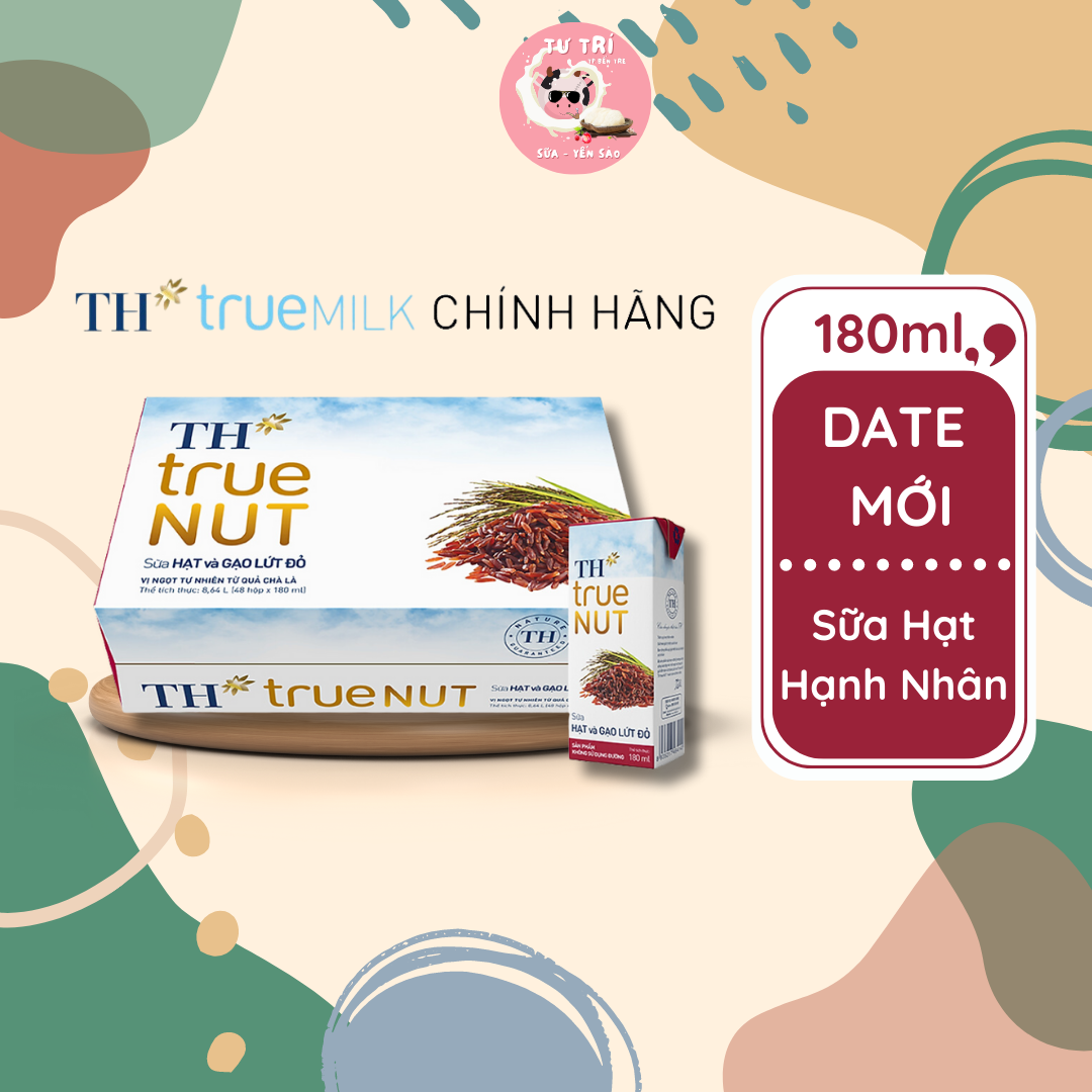 Sữa Hạt Gạo Lức TH True Milk 180ml thùng 48 hộp. Date luôn mới.