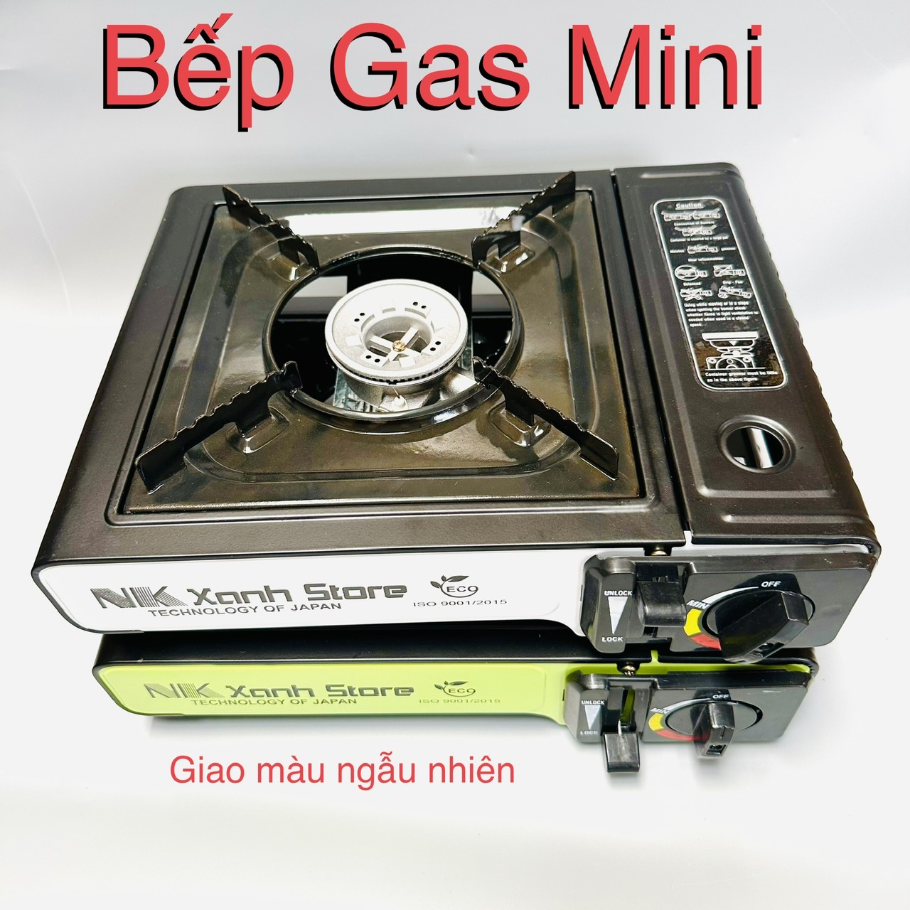 Bếp gas mini giá rẻ kn xanh store dùng bình gas lon ga mini - hàng chính hãng - bảo hành 1 đổi 1 - điện máy bình dương acb