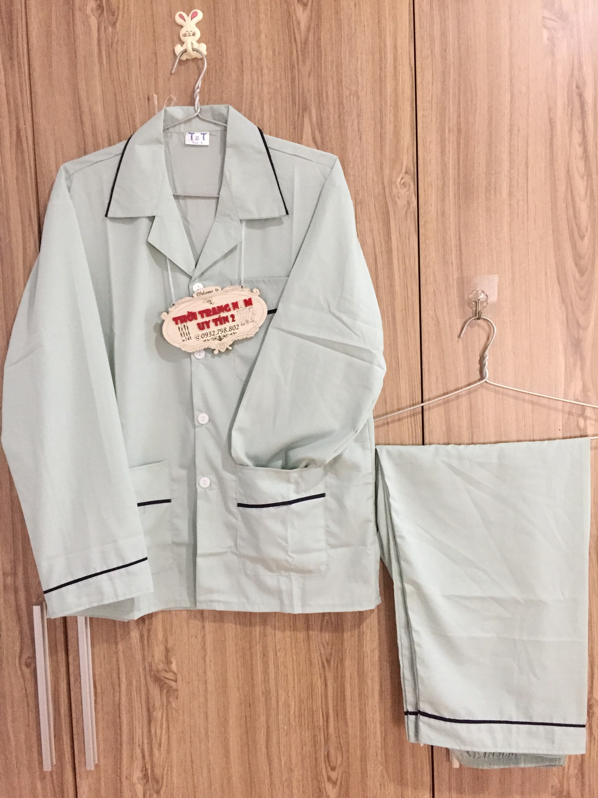 BỘ PIJAMA MÀU CHO ÔNG, ĐỒ NGỦ ÔNG GIÀ DÀI TAY