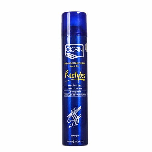 Keo xịt tóc tạo kiểu Glorin cứng 420ml