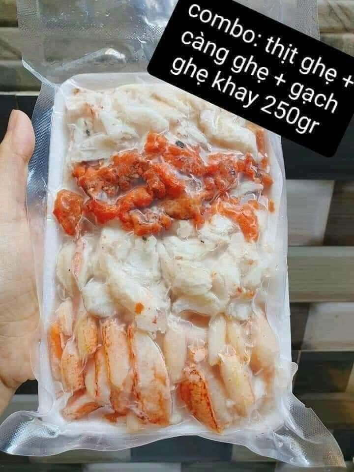 Gói 250gram thịt càng gạch ghẹ