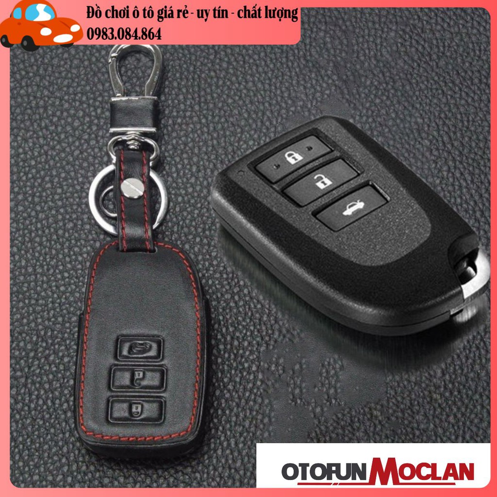 Bao da chìa khóa xe vios 2019-2020- mẫu chìa thông minh